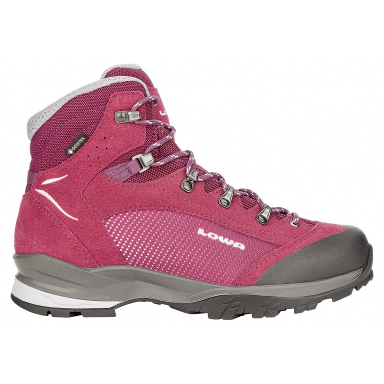 Lowa Hiking Shoes Tucana GTX (Trekking, Split Leather-Textile, Waterproof) Bordeaux/Rose Ladies